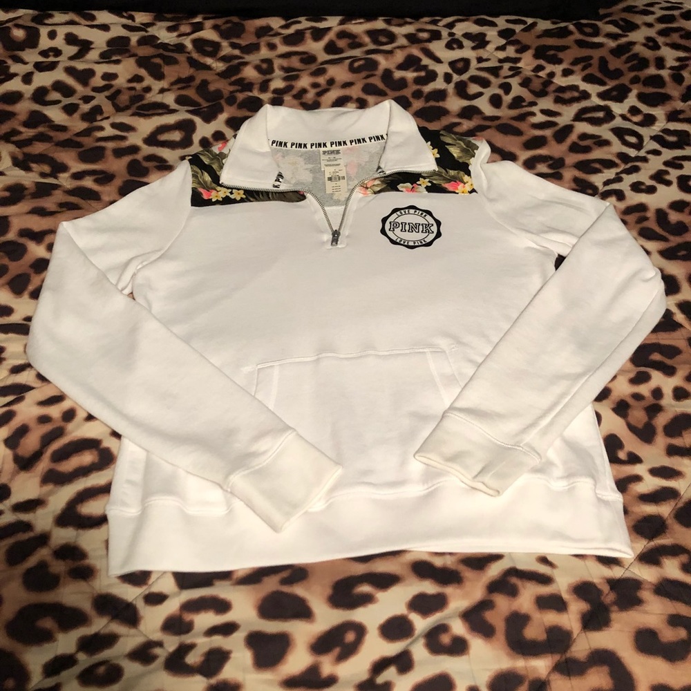 Victoria’s Secret PINK Floral Half Zip